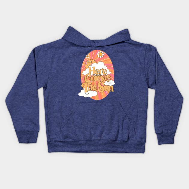 Here Comes The Sun Kids Hoodie by LauraGraves